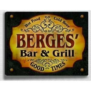  Bergess Bar & Grill 14 x 11 Collectible Stretched 