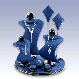  9 Piece Blue Jewelry Display Set Jewelry