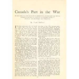  1918 Canada in World War I Major General Mewburn Major 
