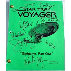   Cast Autographed Signed VOYAGER Final Draft Script 
