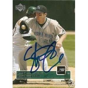   Cox Signed Tampa Bay Rays 2003 Upper Deck Card