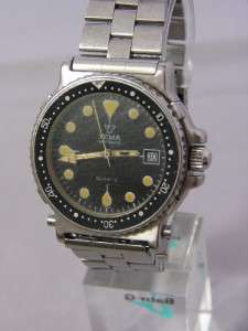 Vintage YEMA Navygraf II 300 M Stainless Quartz Dive Watch  