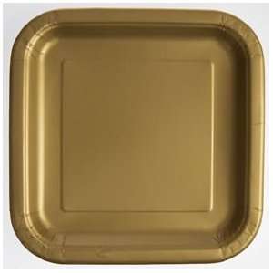  9 Gold Square Plates