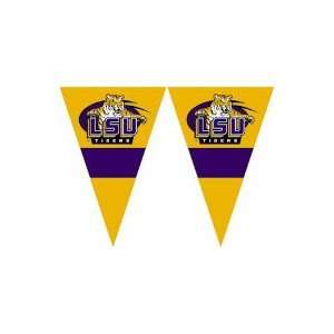  LSU Tigers NCAA 25Ft String Of 6 x 9 Party Pennants (Flags 