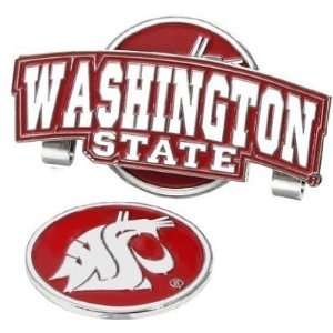  Washington State Cougars Slider Hat Clip W/ Golf Ball 