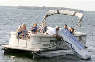 This is for the inflatable slide only   Pontoon Boat is not included 