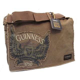 Genuine Guinness Mens Messenger Courier Bag Distressed  