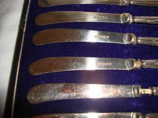   Six Silver Handled Cutlery Knives Boxed,William Yates Sheffield 1921
