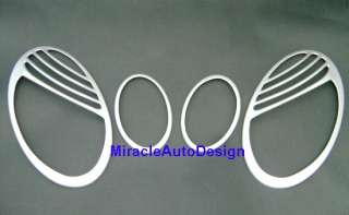 Silver Head Light Rings For 02 06 Mercedes W211 E Class  