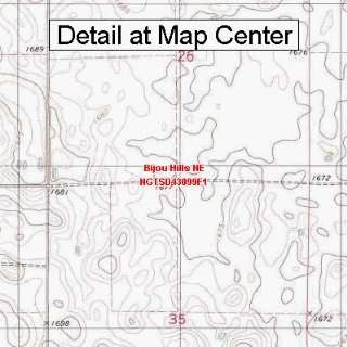  USGS Topographic Quadrangle Map   Bijou Hills NE, South 