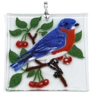  Peggy Karr Handmade Art Glass Ornament, Bluebird