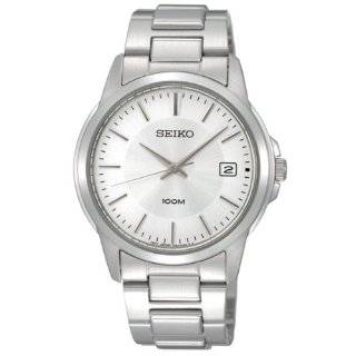  Seiko Mens SKA475P1 Silver Dial Kinetic Stainless Steel 