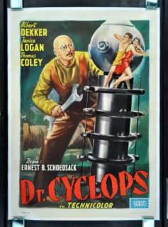 DOCTOR CYCLOPS * ITALIAN ORIG MOVIE POSTER 1950s HORROR  