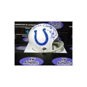   autographed Baltimore Colts Football Mini Helmet inscribed Mad Dog