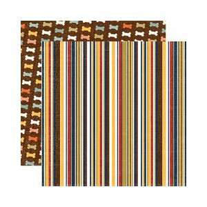  Woof Double Sided Cardstock 12X12 Stripe