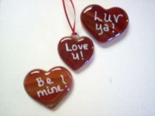 Valentine Hearts, Be mine, Luv Ya or a saying of yours  