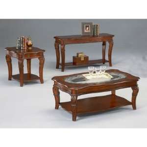    Granada Cocktail Table Set with Wood Top End Table