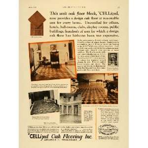  1929 Ad CELLized Oak Wood Flooring Home Improvement Dallas 