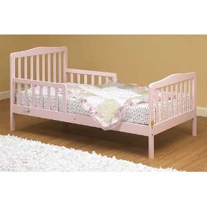    Orbelle 401P Contemporary Solid Wood Toddler Bed (Pink) Baby
