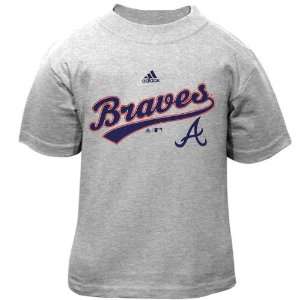  adidas Atlanta Braves Toddler Ash Script T shirt (2T 