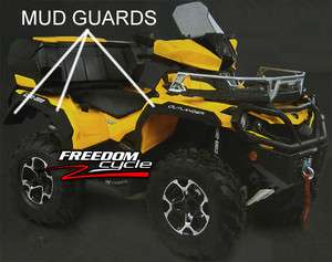 2012 CAN AM OUTLANDER 800 & 1000 MUD GUARDS FENDER EXTENSIONS FLAIRS 