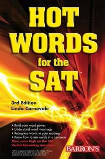   Hot Words for the SAT, 3rd Edition by Linda Carnevale 