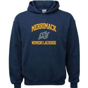 Merrimack Warriors Navy Youth Womens Lacrosse Arch Hooded 
