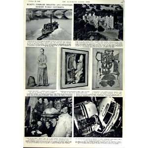   1951 PENRHYN CASTLE BANGOR BOAT LYONS PRISON CAMP ART