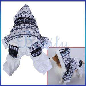   Hoodie Winter Jumpsuit Coat Jacket Doggie Warm Clothes Apparel Cute XL