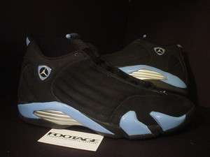 2005 Nike Air Jordan XIV 14 Retro BLACK UNIVERSITY UNC BLUE SILVER 