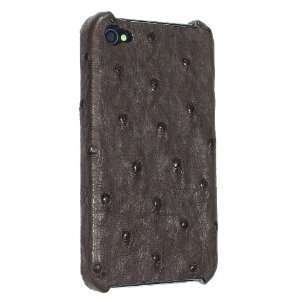  Apple iPhone 4 Handmade Genuine Ostrich Leather Snap On 