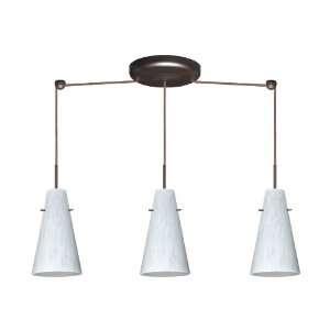  Besa Lighting 3JB 412419 BR 3 Light Cierro Linear Island 