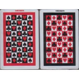 KEM Plastic Playing Cards   Checkmate Design   Standard Deck w/ Jokers 