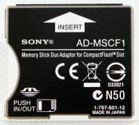 SONY AD MSCF1 Memory Stick Duo Adaptor for CompactFlash Slot  