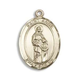 St. Anne Large 14kt Gold Medal