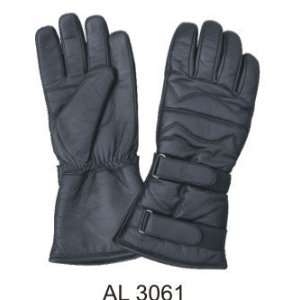  Cowhide Leather Padded Riding Gloves W/Two Velcro Tabs Automotive