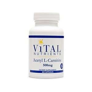  Vital Nutrients Acetyl L Carnitine 500 mg 60 Capsules 