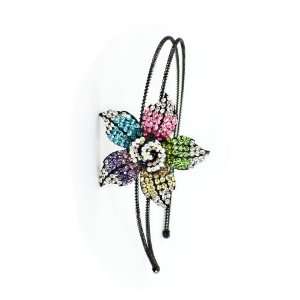Kate Marie Vintage Headband Rainbow Floral Ornament Embellished with 
