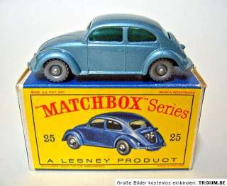 Matchbox RW 25B VW 1200 silver wheels mint in D box  