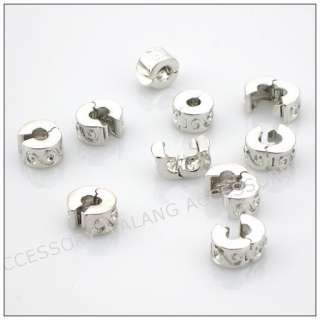 25x New Silver Plated Charm Clasps Bead Finding 150093  