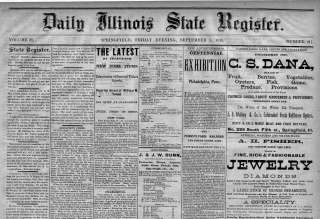 RARE ORIGINAL 1876 RARE HISTORIC NEWSPAPER
