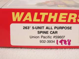 Walthers 3934 HO 263 5 Unit Spine Car UP #59607  