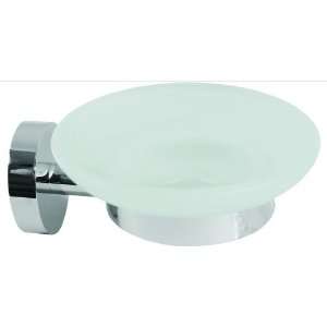   Sobe 4 3/8 Glass Soap Dish with Solid Brass Mount from the Sobe