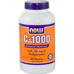  Now Vitamin C 1000mg with Bioflavonoids, 250 Capsule 