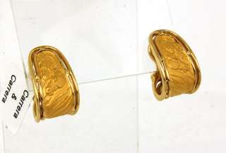   CARRERA 18K GOLD LADIES PANTHER EARRINGS NWT BOX CERT RETAIL $2875