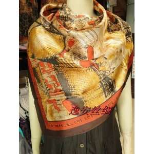 Italy Style Fashionable 100% Silk Square Scarf Wrap   Super Soft Touch 