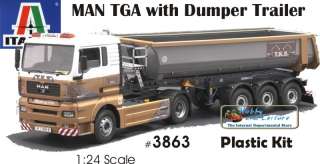 Italeri 3863 Man TGA with Dumper Trailer 1/24 Scale  
