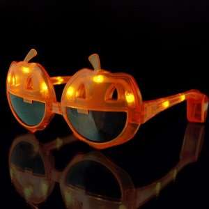  Light up Flashing Blinking Halloween Pumpkin Sunglasses 