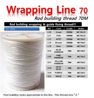 Rod building Wrapping winding thread S21 WHITE metalic  