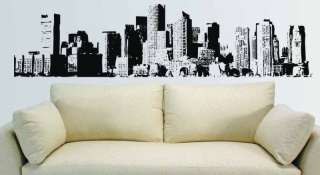 New York City NYC Skyline Mural Wall Vinyl Decal 7.5 ft  